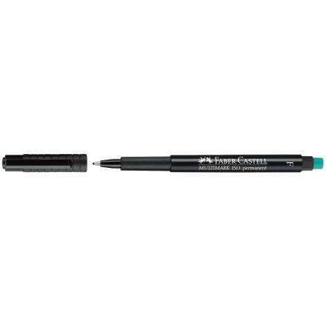 Faber-Castell Multimark – Marcatore permanente ideale per lucidi, cancellabile con la speciale gomma sul fondo, tratto 0,6mm, colore nero – Prezzo singolo, ord. minimo 10pz – 151399 - C92FB0241