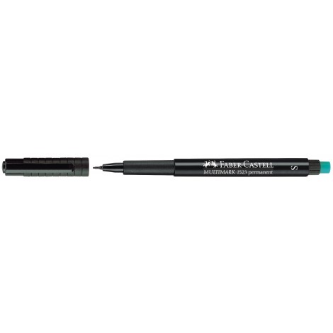 Faber-Castell Multimark – Marcatore permanente ideale per lucidi, cancellabile con la speciale gomma sul fondo, tratto 0,4mm, colore nero – Prezzo singolo, ord. minimo 10pz – 152399 - C92FB0244