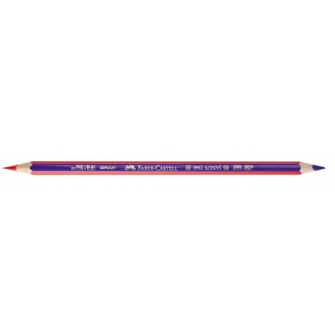 Faber-Castell Janus 2160 - Matita bicolore esagonale, tratto sottile, colore rosso/blu - Prezzo singolo, ord. minimo 12pz - 116000 - C92FB0250