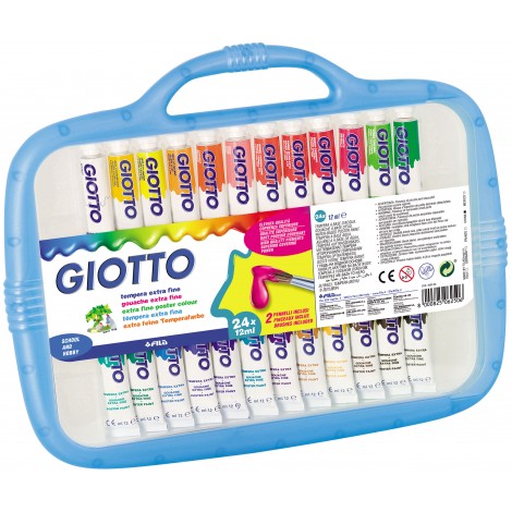 Giotto Tempera in tubetto, 12ml, colori assortiti - 24pz - F30510000 - C92FI0035