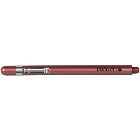 Tratto clip – Penna punta in fibra e inchiostro a base d`acqua, fusto metallizzato e clip in acciaio inox, tratto 0,3mm, colore rosso – Prezzo singolo, ord. minimo 12pz –  F803802 - C92FI0053