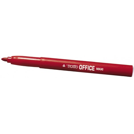 Tratto Office Maxi - Marcatore permanente con inchiostro a base d`acqua, punta 4mm, tratto 0,8-2mm, colore rosso  - F731602 - C92FI0125