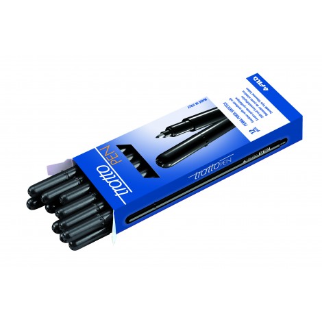 Tratto pen – Penna con punta in fibra e inchiostro a base d`acqua, tratto 0,5mm, colore nero – Prezzo singolo, ord. minimo 12pz – F830703 - C92FI0153
