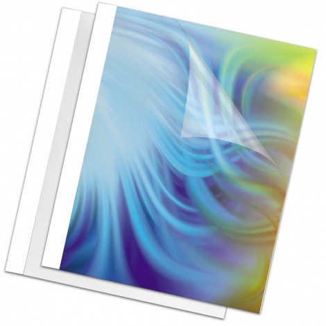 Fellowes Prestige - Copertine per rilegatura termica con fronte in PVC e retro in cartoncino goffrato, formato A4, capacita` 1-8 fogli, dorso 1,5mm  - 53151 - C92FW0159
