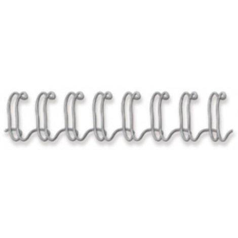 Fellowes Dorsi metallici spirali per rilegatura formato A4, 34 anelli, passo 3:1, rilega 101-130 fogli, dorso 14mm, colore argento - 54454 - C92FW0170