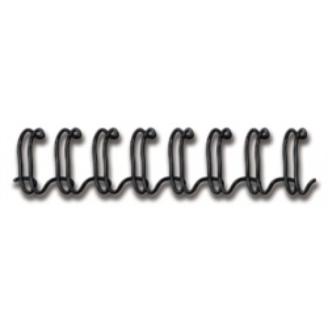 Fellowes Dorsi metallici spirali per rilegatura formato A4, 34 anelli, passo 3:1, rilega 101-130 fogli, dorso 14mm, colore nero - 53277