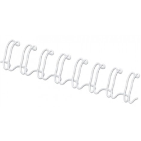 fellowes Dorsi metallici spirali per rilegatura formato A4, 34 anelli, passo 3:1, rilega 101-130 fogli, dorso 14mm, colore bianco - 53274 - C92FW0182
