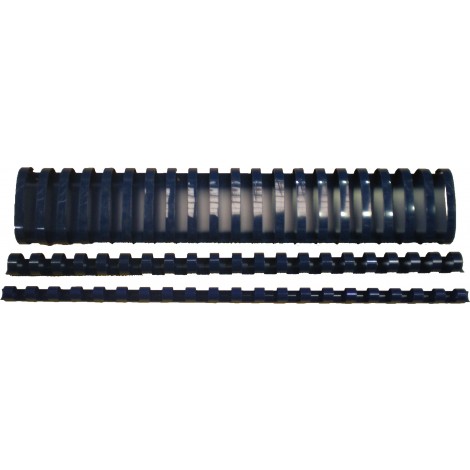 Fellowes Dorsi plastici spirali per rilegatura formato A4, passo 9:16, 21 anelli, rilega 56-80 fogli, dorso 12mm, colore blu  - 5346305 - C92FW0225
