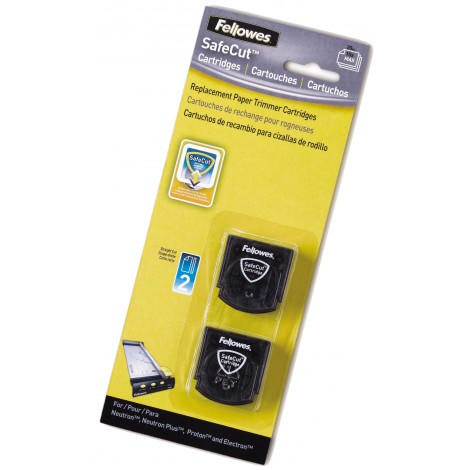 Fellowes SafeCut - Lame di ricambio per taglio dritto per taglierine Neutron, Neutron Plus, Proton e Electron - 1pz - 5411401 - C92FW0349