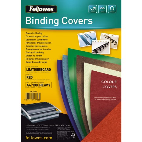 Fellowes Delta - Copertine in cartoncino con finitura goffrata, 250gsm, formato A4 - 5370305