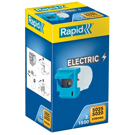 Rapid R5025 - Punti per cucitrici - 2 Cassette da 1500 punti per cucire fino a 25 fogli - 23271900 - C92SS0349