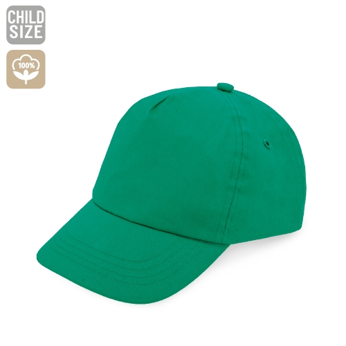 Cappellino con visiera 5 pannelli con chiusura a velcro per bambini colore Rosso - C92T1308VE