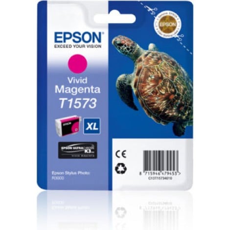 T1573 Cartuccia inchiostro magenta per Epson STYLUS PHOTO R 3000 (26ml) 1pz - C13T15734010