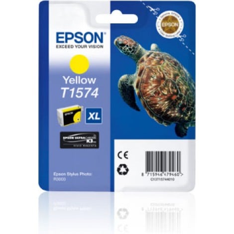 T1574 Cartuccia inchiostro giallo per Epson STYLUS PHOTO R 3000 (26ml) 1pz - C13T15744010