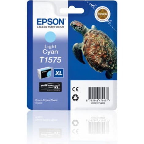T1575 Cartuccia inchiostro ciano chiaro per Epson STYLUS PHOTO R 3000 (26ml) 1pz - C13T15754010