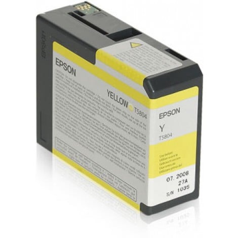 T5804 Cartuccia inchiostro giallo per Epson STYLUS PRO 3800 (80ml) 1pz - C13T580400