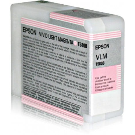 T580B Cartuccia inchiostro vivid magenta chiaro per Epson STYLUS PRO 3800 (80ml) 1pz - C13T580B00