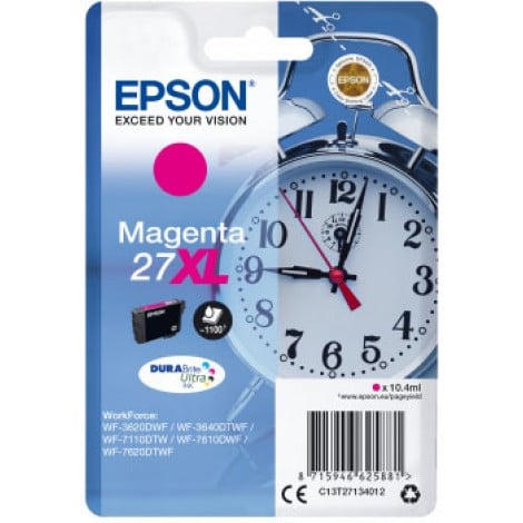27 Cartuccia XL inchiostro magenta per Epson WORKFORCE WF 3620DWF (10,4ml) 1pz - C13T27134012