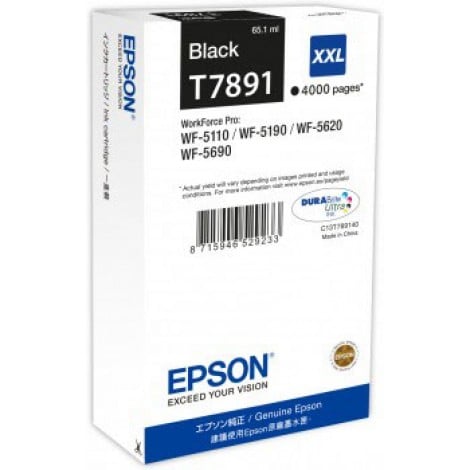 T7891 Cartuccia inchiostro nero per Epson WORKFORCE PRO WF 5110DW (65,1ml) 1pz - C13T789140