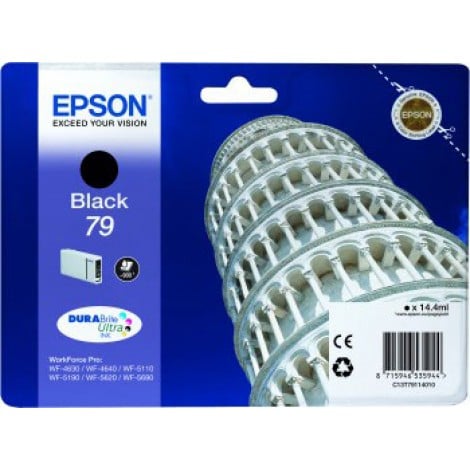 79 Cartuccia inchiostro nero per Epson WORKFORCE PRO WF 4630DWF (14,4ml) 1pz - C13T79114010