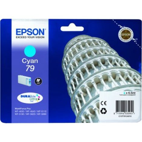 79 Cartuccia inchiostro ciano per Epson WORKFORCE PRO WF 4630DWF (6,5ml) 1pz - C13T79124010