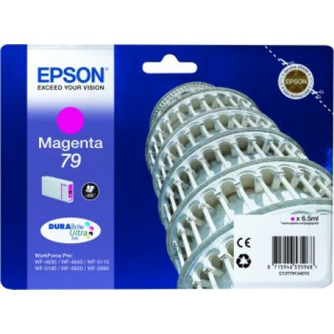 79 Cartuccia inchiostro magenta per Epson WORKFORCE PRO WF 4630DWF (6,5ml) 1pz - C13T79134010