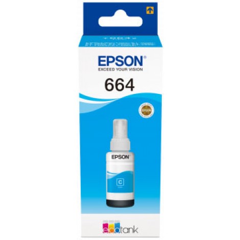 T6642 Flacone ciano per Epson ECOTANK L 300 (70ml) 1pz - C13T664240