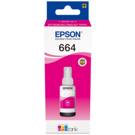 T6643 Flacone magenta per Epson ECOTANK L 300 (70ml) 1pz - C13T664340