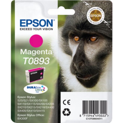 T0893 Cartuccia inchiostro magenta per Epson STYLUS S 20 (3,5ml) 1pz - C13T08934011