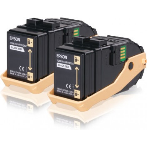 S050609 toner twinpack nero per Epson ACULASER C9300N (2x6.500pg) 1Conf. - C13S050609