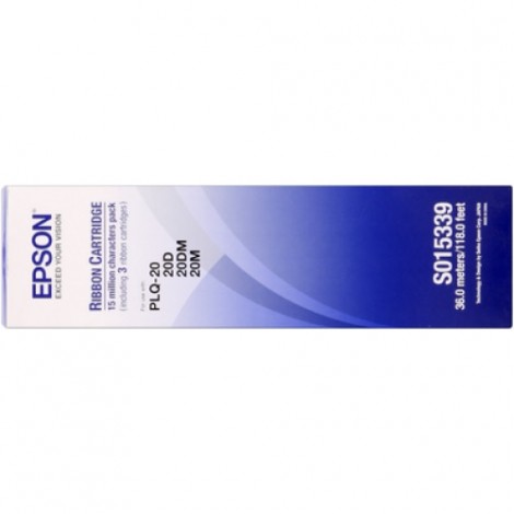 S015339 Nastro in tessuto nero per Epson PLQ 20 (5.000.000 caratteri) 3pz - C13S015339