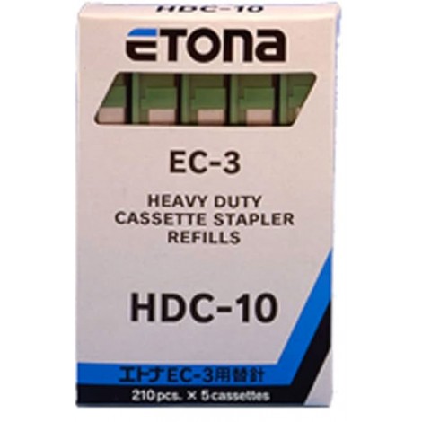 Etona HDC-10 - Punti per cucitrice EC-3 - Scatola 1050 punti in filo metallico, lunghezza gamba 10mm per cucire fino a 70 fogli - 1pz - 034D104002