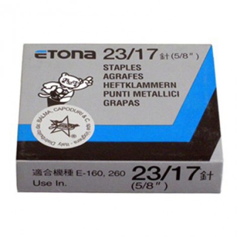 Etona 23/17 - Punti per cucitrici - Scatola 1000 punti in filo metallico -  C92EO2065