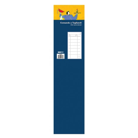 Edipro Blocco comande, 25 pagine per 2 copie, 7 tagliandi per pagine, autoricalcante, 22x9,9cm - Prezzo singolo, ord. minimo 10pz - E9117
