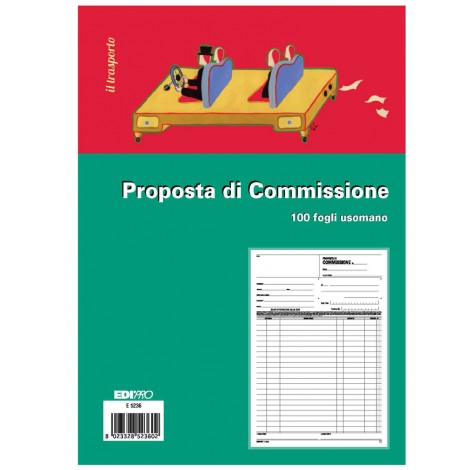 Edipro Blocco copia commissione, 100 pagine uso a mano, 22x29,7cm - Prezzo singolo, ord. minimo 5pz - E5236