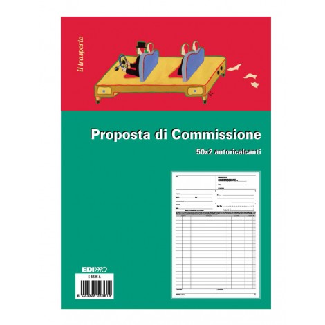 Edipro Blocco copia commissione, 50 pagine per 2 copie, autoricalcante, 22x29,7cm - 1pz - E5236A