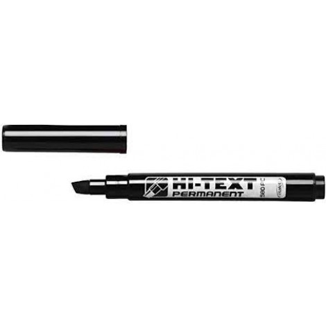 Etafelt Hi-Text 580 - Marcatore permanente con inchiostro a base d`alcool, tratto 1-5mm, colore nero  - 25pz - 20580PE025SMC/001 - C92ET0123