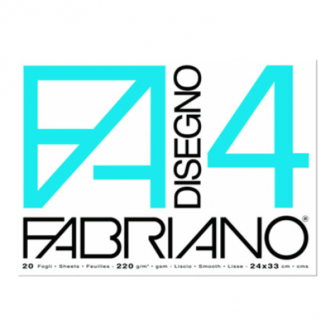 F4 - Album da disegno blocco FABRIANO4, ruvido, 20 fogli, 24x33cm, 200gr - 05000597 - C92FA0010
