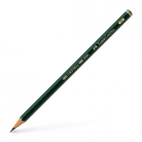 Faber-Castell 9000 - Matita in grafite con fusto esagonale e mina anti rottura, gradazione 2B - Prezzo singolo, ord. minimo 12pz - 119002 - C92FB0017