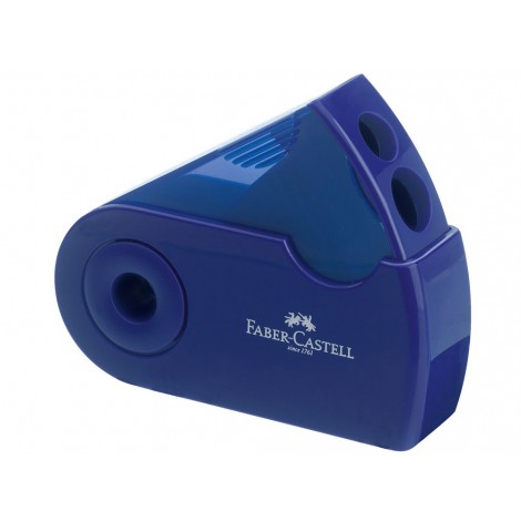 Faber-Castell Sleeve - Temperamatite con serbatoio e meccanismo a scorrimento, 2 fori - 1pz - 182701 - C92FB0031