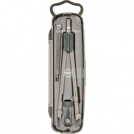 Faber-Castell Compasso START con asta snodabile, prolunga fissa, accessori e ricambi - 174602 - C92FB0056