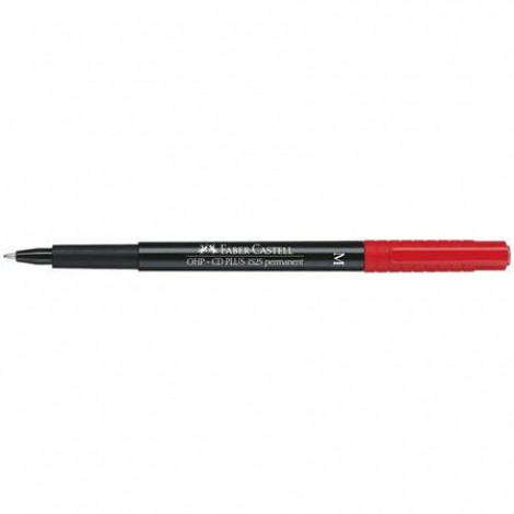 Faber-Castell Multimark - Marcatore permanente ideale per lucidi, cancellabile con la speciale gomma sul fondo, tratto 1mm, colore rosso - Prezzo singolo, ord. minimo 10pz - 152521 - C92FB0236