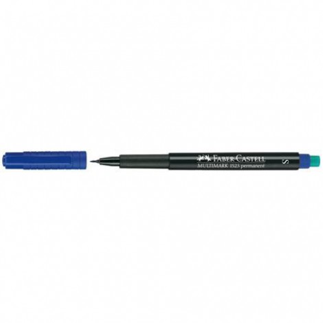 Faber-Castell Multimark – Marcatore permanente ideale per lucidi, cancellabile con la speciale gomma sul fondo, tratto 0,4mm, colore blu – Prezzo singolo, ord. minimo 10pz – 152351 - C92FB0243