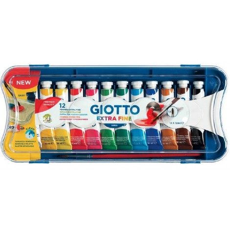 Giotto Tempera in tubetto, 12ml, colori assortiti - 12pz - F30410000 - C92FI0036