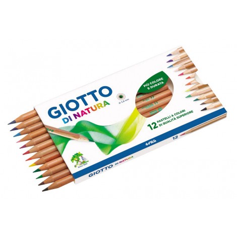 Giotto Natura - Astuccio con 12 pastelli tondi, diametro 3,8mm, lunghezza 18cm - F240600 - C92FI0063