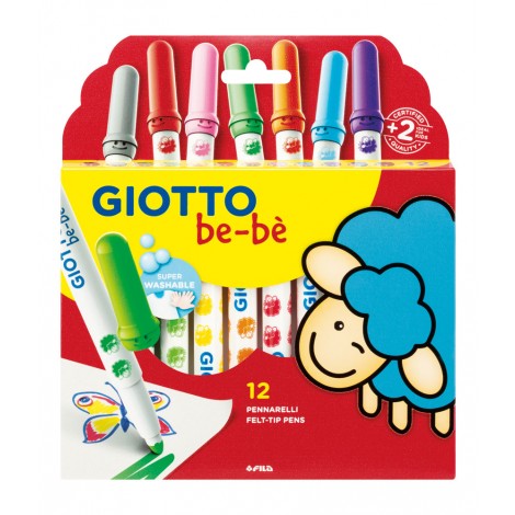 Giotto Astuccio BEBE' con 12 superpennarelli, tratto 5mm - F478200 - C92FI0084