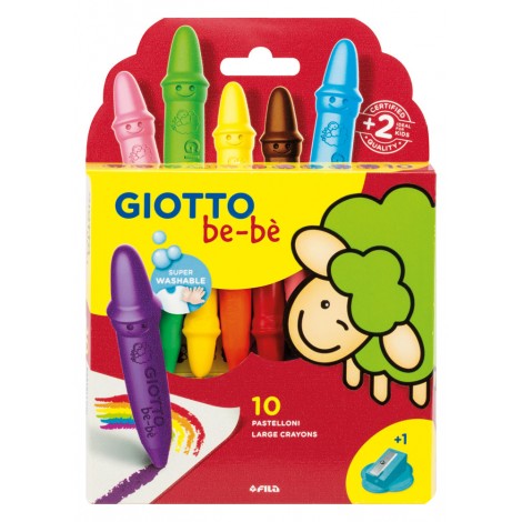 Giotto Super pastelloni a cera BEBE, tratto 10mm - F477900 - C92FI0086