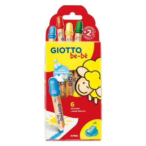 Giotto Astuccio pastelli BEBE' con 6 supermatitoni - F477600 - C92FI1018