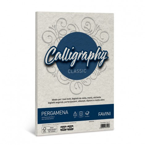 Favini Calligraphy – Carta pergamena colore perla, A4, 50 fogli, 90gr - 1pz - A694204 - C92FV0016