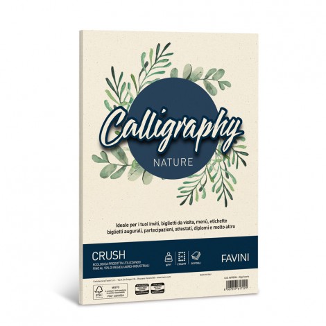 Favini Calligraphy - Carta algae A4 colore avorio, A4, 50 fogli, 200gr - 1pz - A69Q344